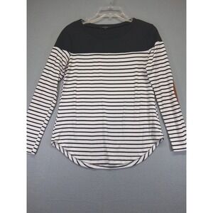 Roly Poly Women Stripped Black/‎ White Long Sleeve Blouse Size S